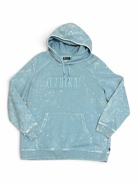 Ethika Hoodie Large Sweater Stonewash Sky Blue Mens Embroidered Pullover Hood L
